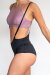 Lunalae Zena Shorts Giarrettiera Con Bretelle Nero XS