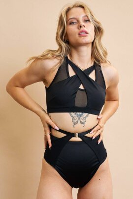 Lunalae Katherine Top Incrociato Nero XL