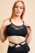 Lunalae Sadie Top Racer Back a Rete Nero M