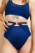 Lunalae Sadie Top Racer Back a Rete Navy L
