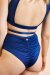 Lunalae Loretta Shorts a Vita Alta Cut-Out a Rete Navy