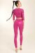 Paradise Chick Leggings Superhero Sticky Vita Alta Leopardato Rubino XL