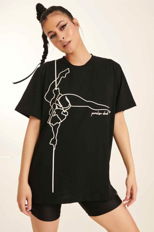 Paradise Chick Supreme Pole Dancer T-Shirt Nero XL/XXL