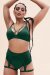 Lunalae Cora Shorts a Vita Alta Verde Muschio XL