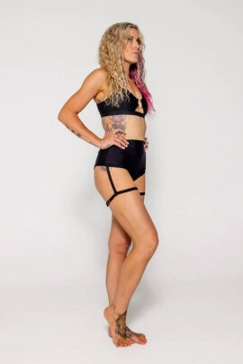 AMBR Designs Shorts Giarrettiera Sgambati - Nero M