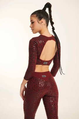 Paradise Chick Leggings Superhero Ultra Grip Leopardato...