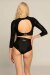 Paradise Chick Top Superhero Ultra Grip Leopardato Nero L