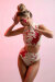 Oksa Wear Top Flower Bianco L