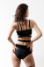 Oksa Wear Shorts Giarrettiera con Cintura Nero M