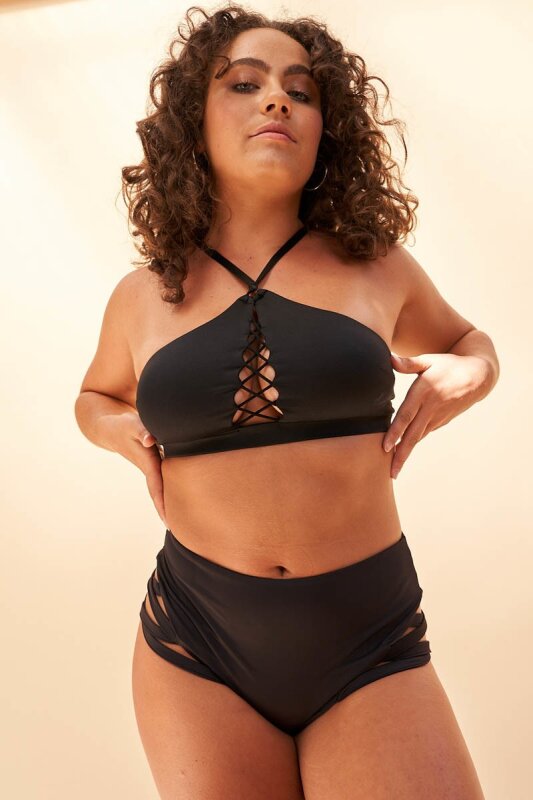 Lunalae Top Kylie Senza Cuciture Nero S