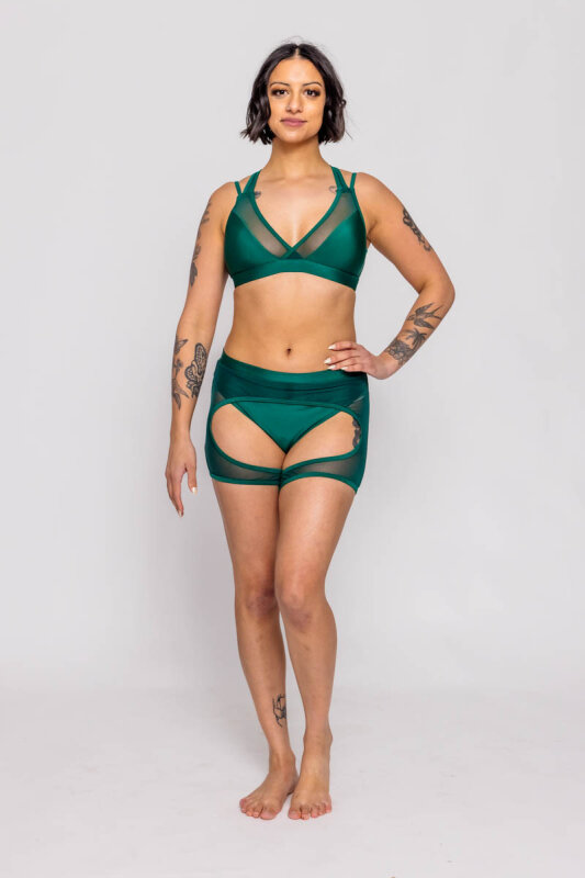 AMBR Designs Top Corto Sculpt Smeraldo L