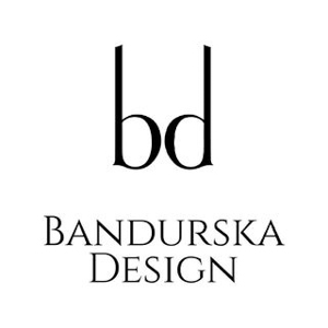 Bandurska Design Logo nero su sfondo bianco